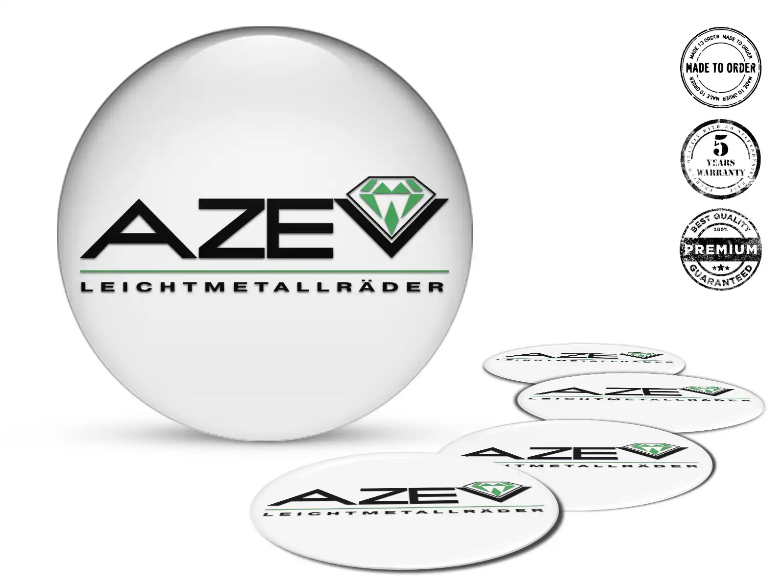 Azev Radembleme Stil Hochwertige Gewölbte Labels